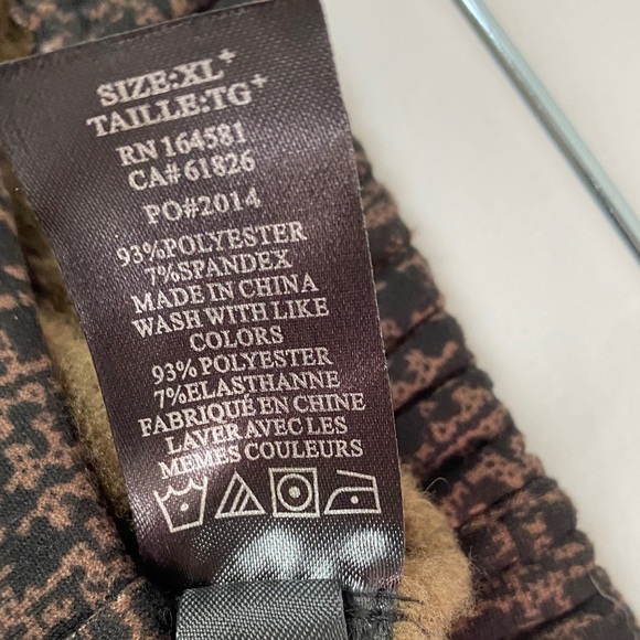 NEW Just Cozy Fleece Lined Houndstooth Leggings Size XL - Picture 7 of 13